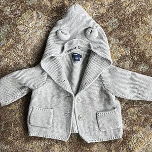 GAP Light Gray Baby Knit Hoodie